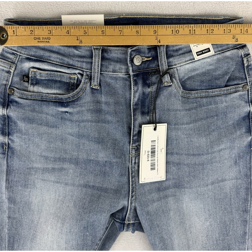 Judy Blue Relaxed Fit High-Rise Jeans Women's 5/27 Blue Stretch Denim JB82336LT - Picture 2 of 13